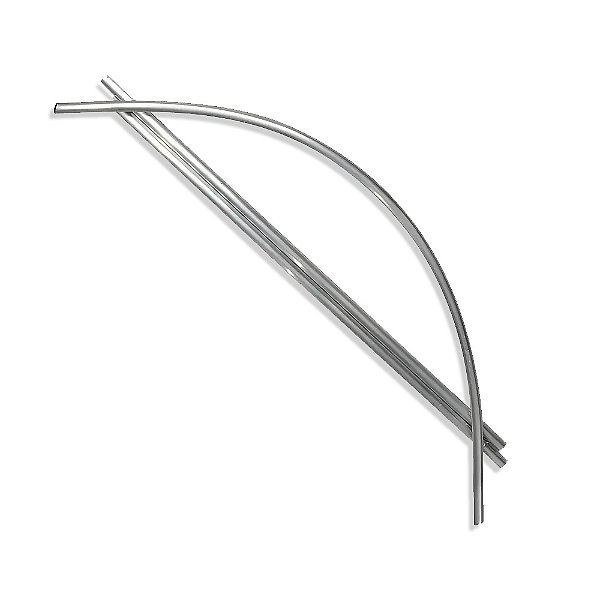 Haste de alumínio para wind banner: 2 partes reta 3/4" 1 parte curva 5/8"