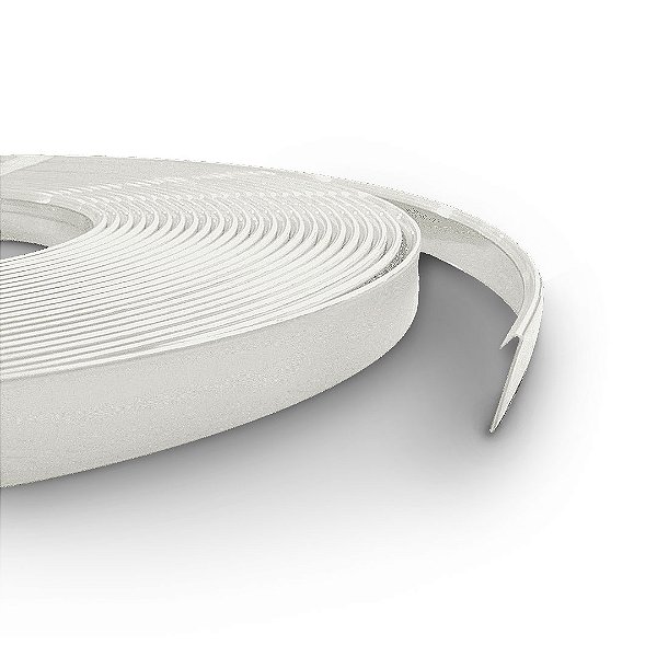 Perfil trim 1/2" branco 25 mts de acetato com alma de alumínio