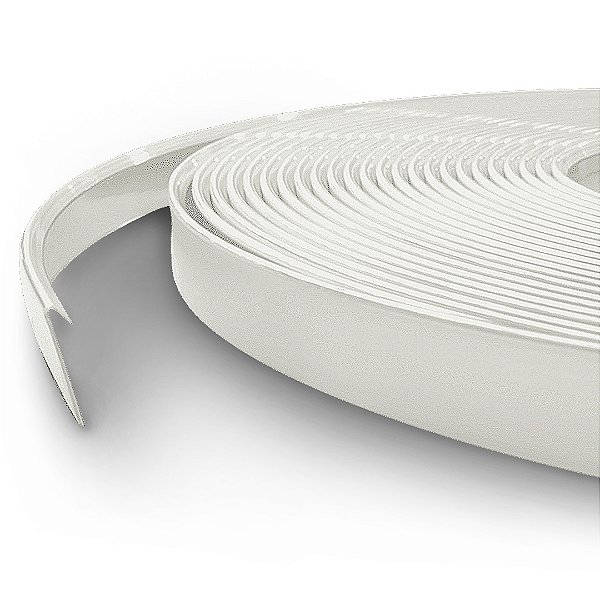 Perfil trim 1" branco 25 mts de acetato com alma de alumínio