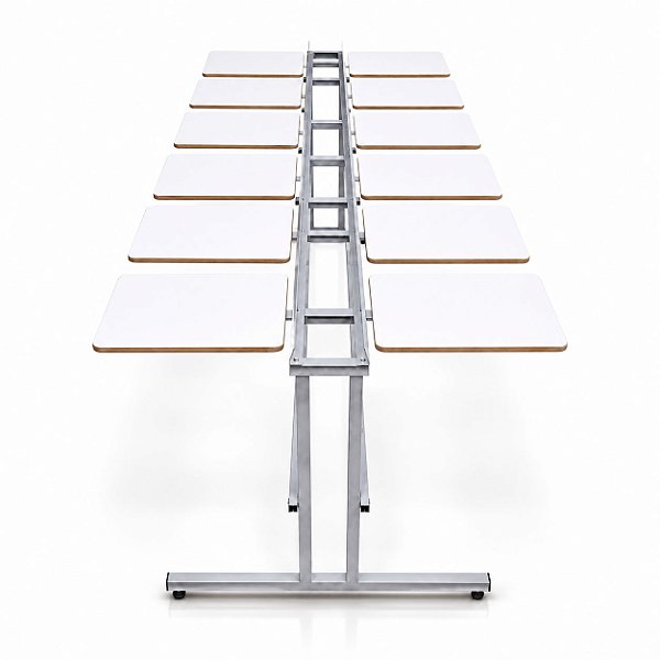 Mesa corrida reforçada 12 berços para serigrafia silk screen têxtil