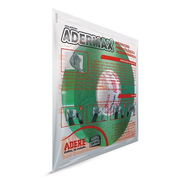 Adermax XT - Fita dupla face de massa acrílica transparente 15mm x 20 mts com 0,8 mm