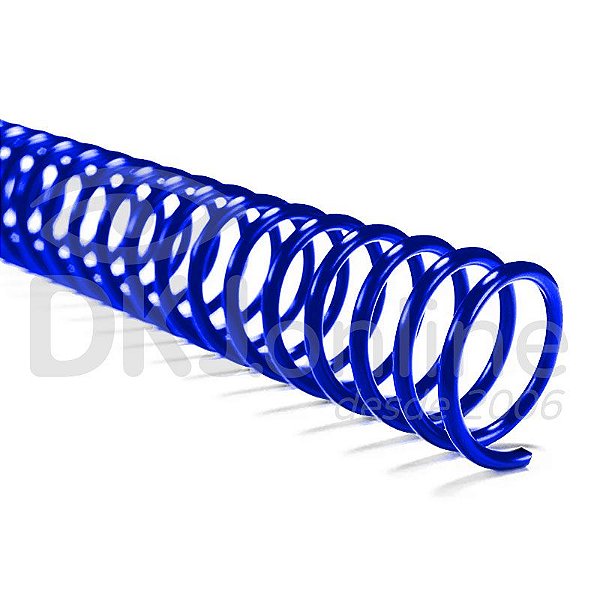 Espiral PVC para encadernação 9 mm azul pacote com 100 unidades - ideal para 50 folhas