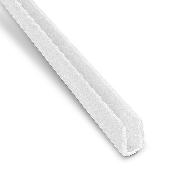 Perfil plástico U friso box em PS (poliestireno) ou PVC
