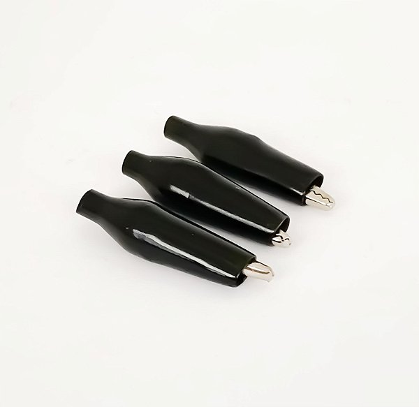 Pacote 100 Unidades Mini Garra Jacaré Clip Isolada 4 cm Preto