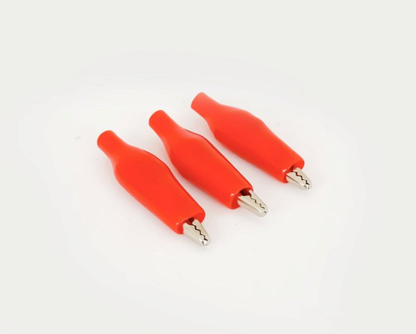 Pacote 100 Unidades Mini Garra Jacaré Clip Isolada 4 cm Vermelho