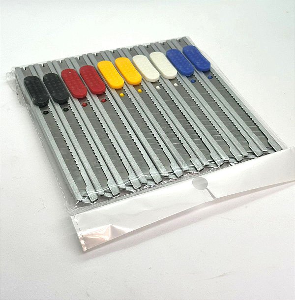 Kit de Estiletes 9MM Ferro Diferentes Cores 10 Unidades