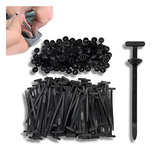 ABRAÇADEIRA TIPO T 9,0X20MM 100 UN PRETA