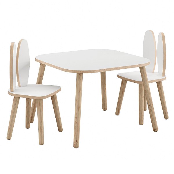 Conjunto Mesa e 2 Cadeiras Coelho – Store Kids
