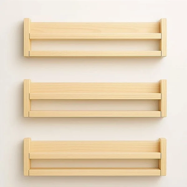 Kit com 3 prateleiras em pinus