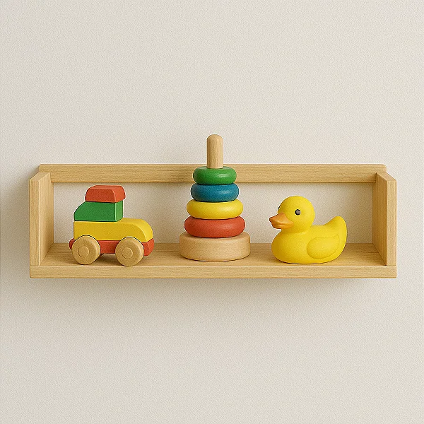 Prateleira formato U em pinus