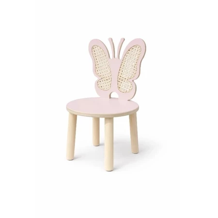 Cadeira modelo borboleta em MDF e palha indiana