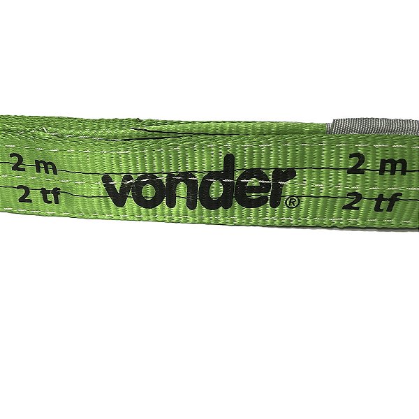 CINTA DE ELEVAÇÃO 2 M - 2 TONELADA VERDE