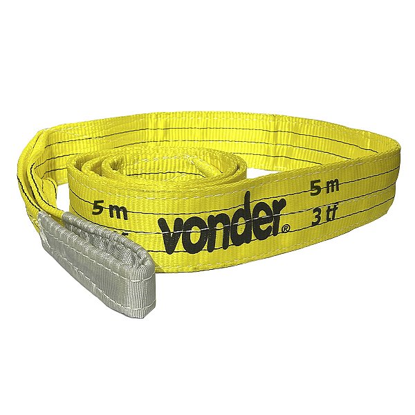 CINTA DE ELEVAÇÃO 5 M - 3 TONELADA AMARELA