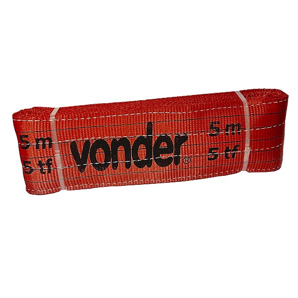 CINTA DE ELEVAÇÃO 5 M - 5 TONELADA VERMELHA