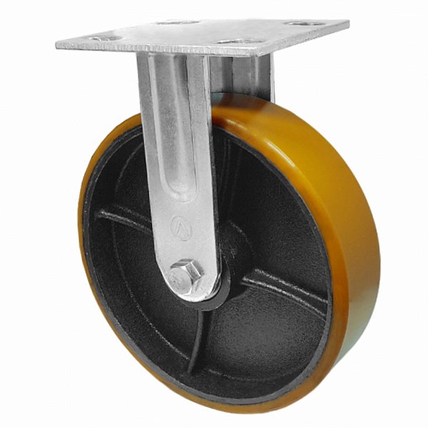 RODIZIO FIXO 82 RODA PU LARANJA 8