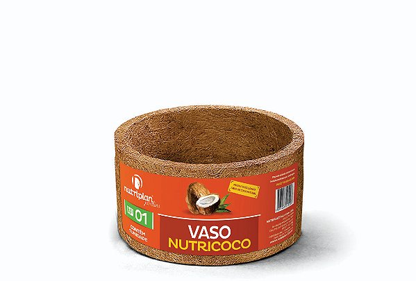 Vaso Xaxim Ecológico Fibra De Coco Nº 1 Para Orquídea Samambaia