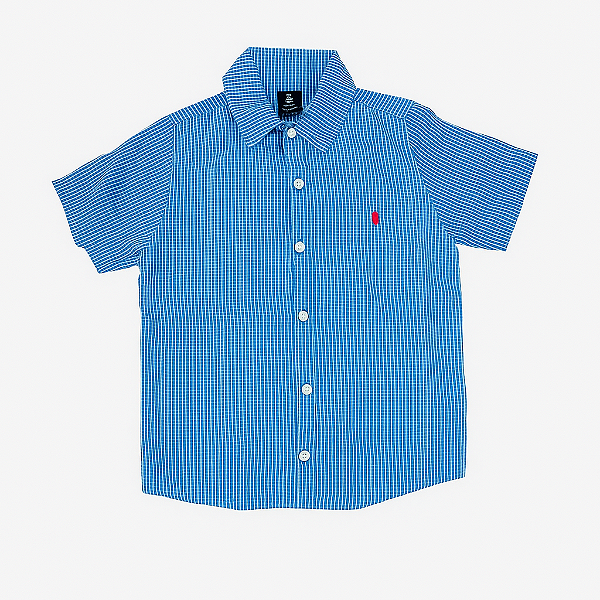 Camisa Xadrez Azul Onda Marinha (10 anos)