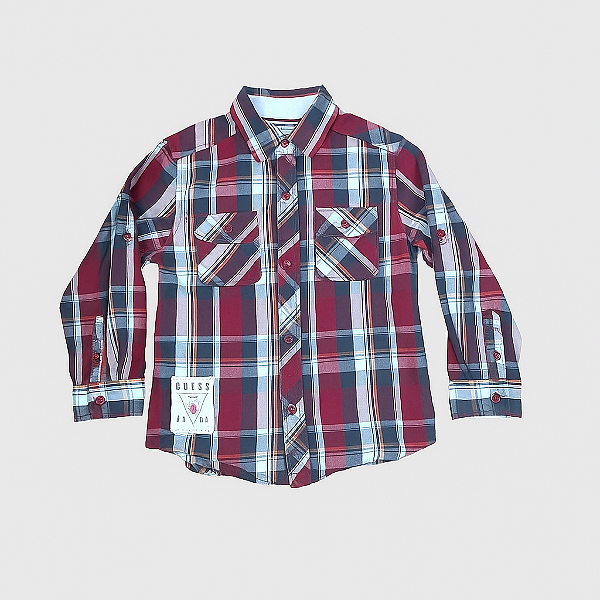 Camisa Xadrez Vermelha Guess (4 anos)