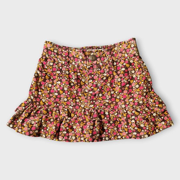 Saia floral em veludo cotelê OshKosh