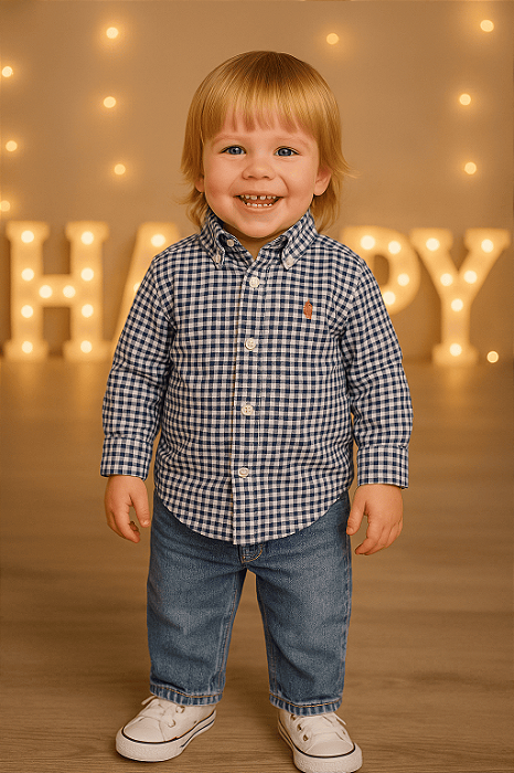 Camisa Bebê Carter's Quadriculada