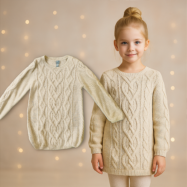 Blusa Tricot Off White BabyGAP