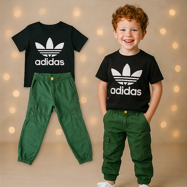 Calça Cargo Verde Um mais Um