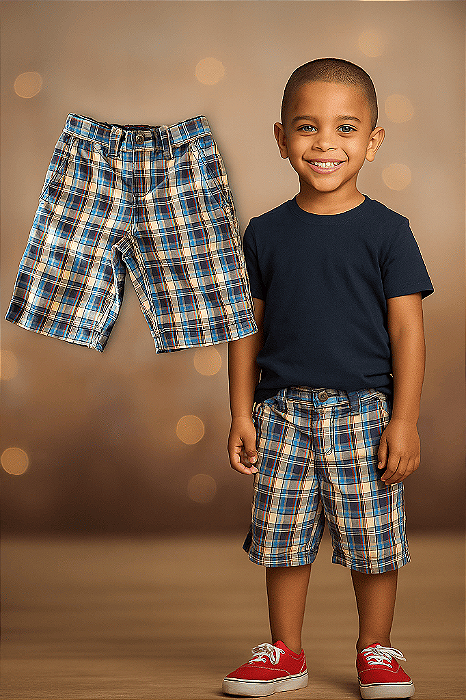 Bermuda Xadrez Tommy Hilfiger (7 anos)