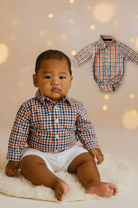 Body Xadrez Oshkosh (9 meses)