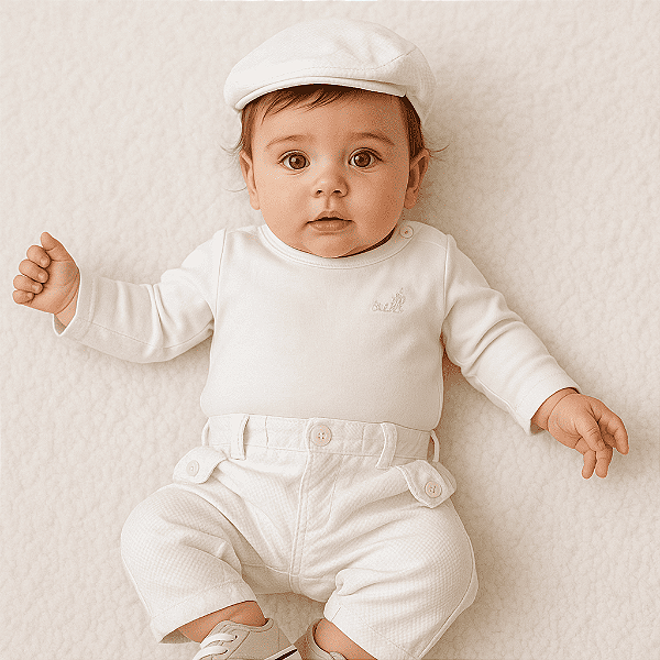 Calça com Boné Branco Tyrol (Tamanho P)