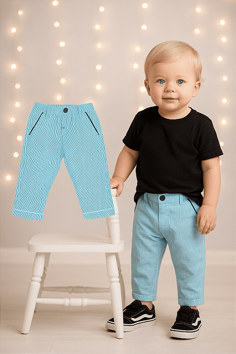 Calça Listrada Chicco (12 meses)