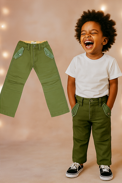 Calça Verde Militar Diesel (4 anos)