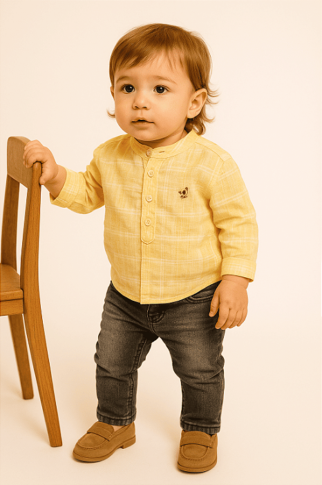 Camisa Bebê Amarela Dame Dos (Tamanho G)