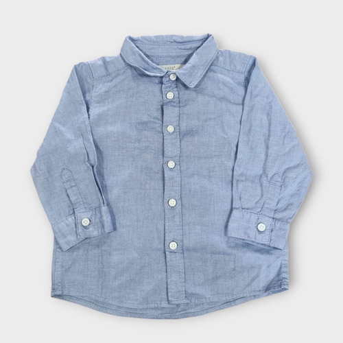 Camisa Bebê Azul H&m (9 a 12 meses)