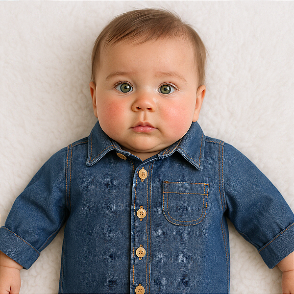 Camisa Bebê Azul Marinho Touché (3 meses)