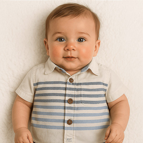 Camisa Bebê com Listras Carter's (3 meses)