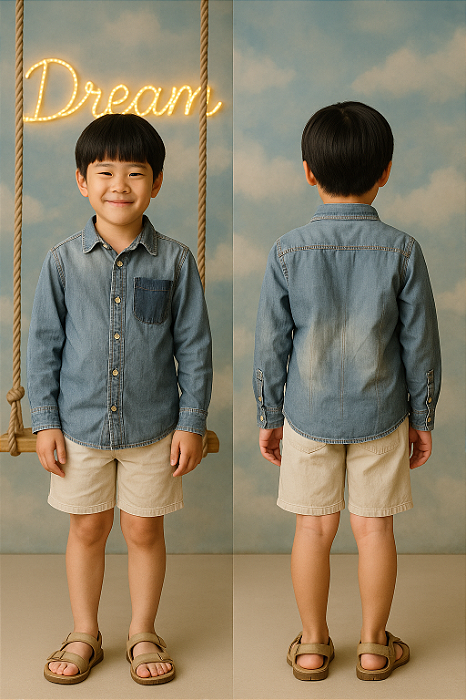 Camisa Jeans Zara Kids (9 a 10 anos)