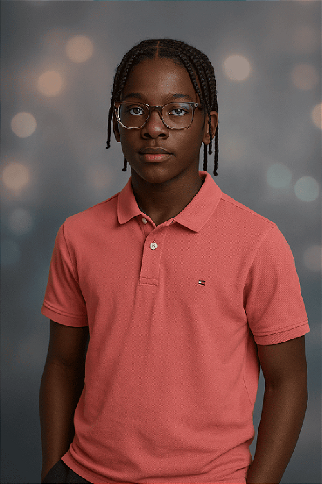 Camisa Polo Coral Tommy Hilfiger (12 a 14 anos)