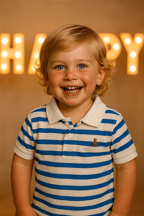 Camisa Polo Listrada Baby Gap (3 anos)