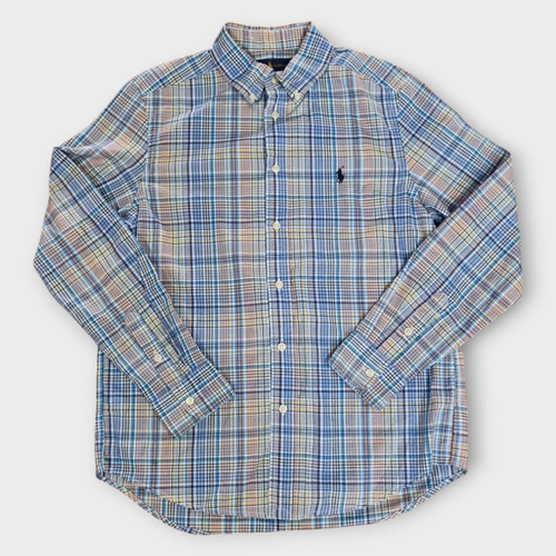 Camisa Xadrez Azul Ralph Lauren (14 a 16 anos)