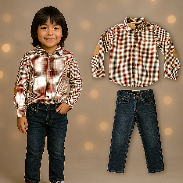 Camisa Xadrez Jacadi (6 anos)