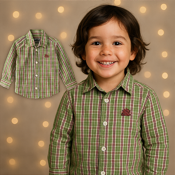Camisa Xadrez Polo Team (2 anos)