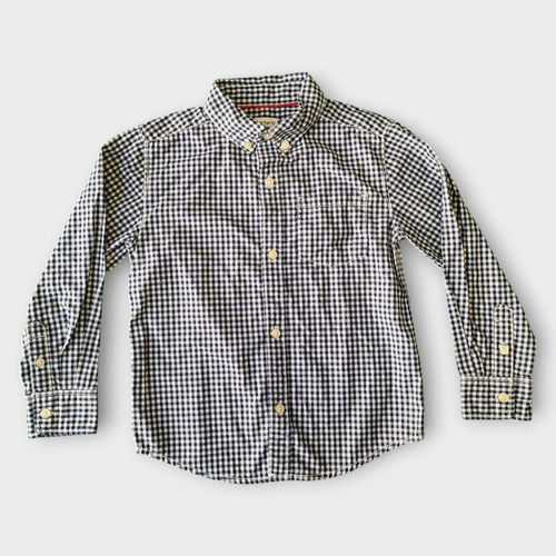 Camisa Xadrez Preto e Branco Carter's (4 anos)