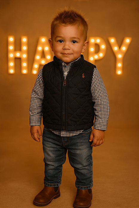 Colete Azul Onda Marinha (2 anos)