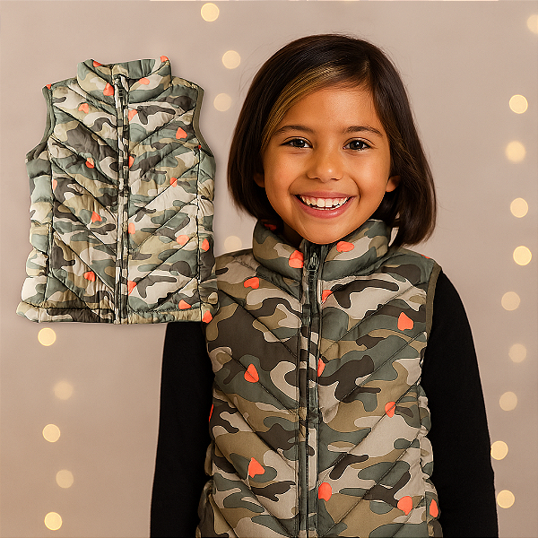 Colete Estampa Camuflada Gap Kids (8 anos)