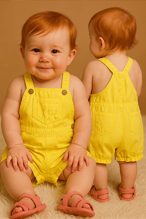 Macacão Amarelo Orchestra (6 meses)