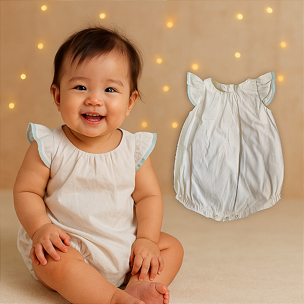 Macacão Branco Green (3 a 6 meses)