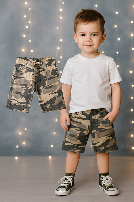 Shorts Camuflado Bob Bandeira (4 anos)