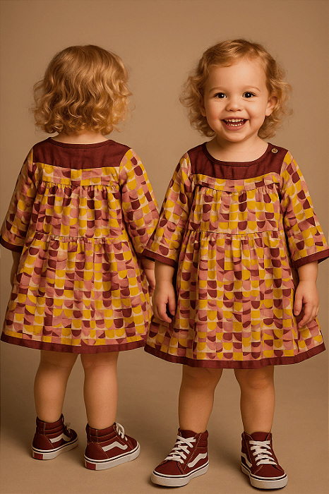 Vestido em Malha Estampada Green (12 a 18 meses)