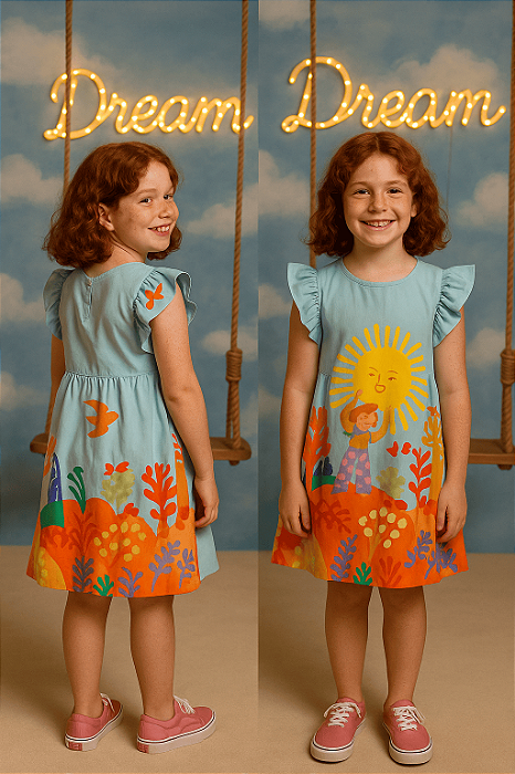 Vestido Estampado Fábula (10 anos)