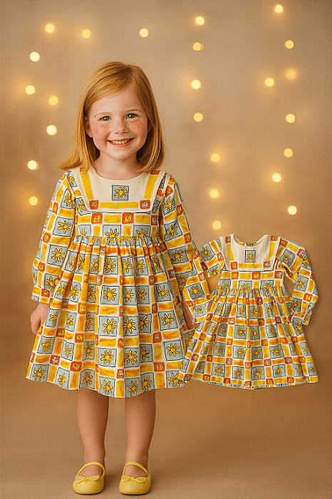 Vestido Flores e Sol P.I Kids (4 anos)
